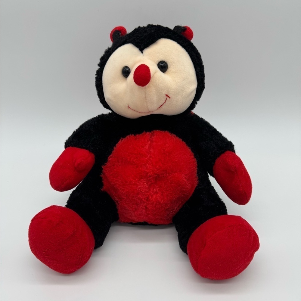 Charming Red and Black Ladybug Plush Toy